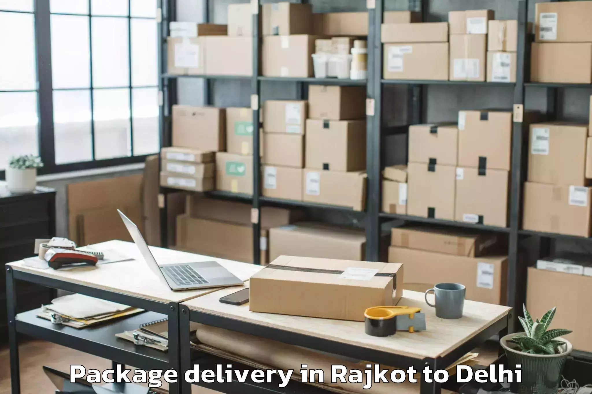 Trusted Rajkot to Jamia Millia Islamia New Delhi Package Delivery